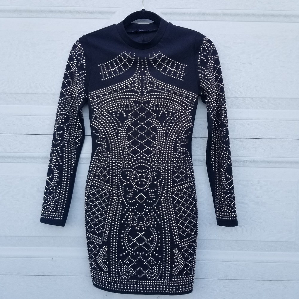 Fashion Nova Black Long Sleeve Mini Dress